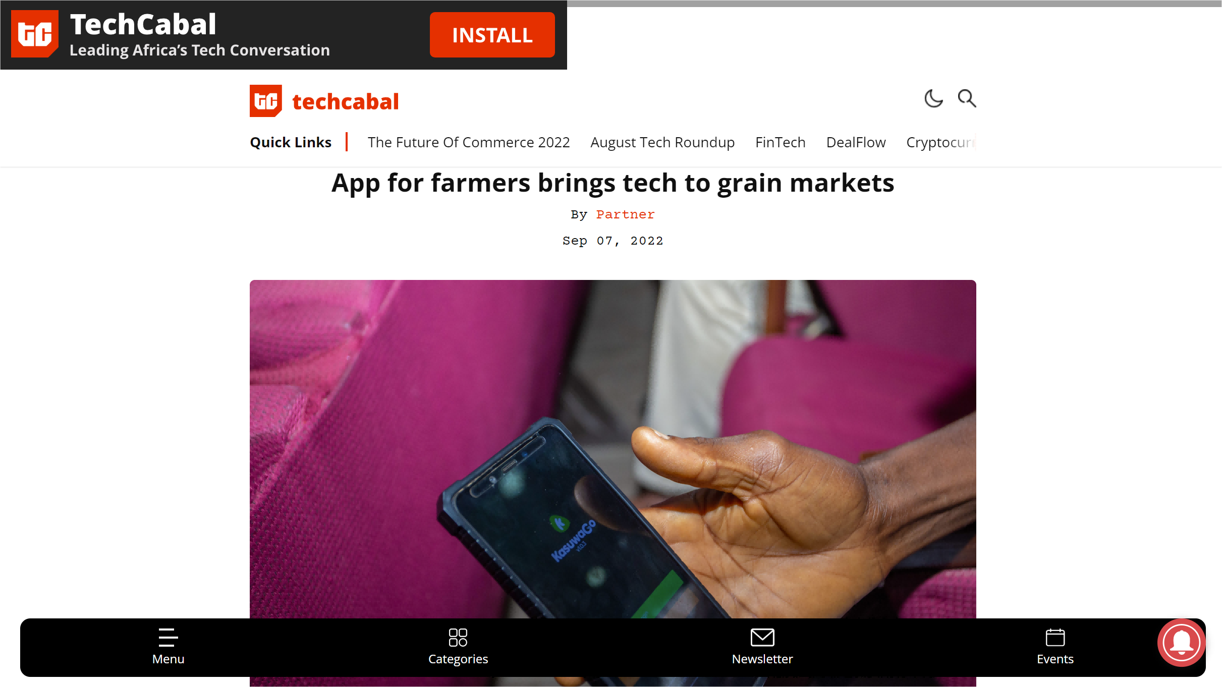 KasuwaGo应用程序通过创新技术助力西非农民增收致富